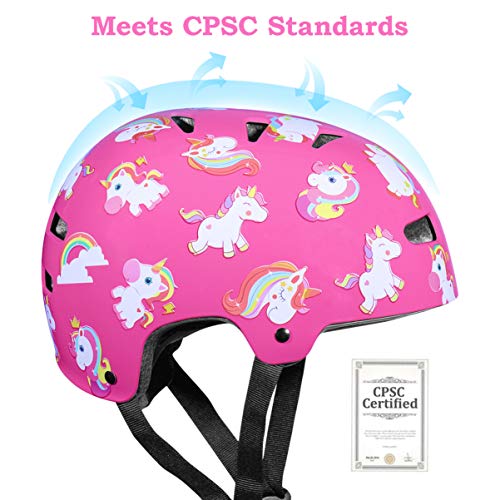 Pink Unicorn Kids Safety Helmet