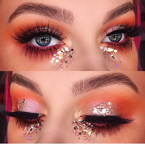 8 Boxes Unicorn Chunky Glitter, Holographic Cosmetic Festival Chunky Glitter, Ultra-thin Nail Glitter Sequins Iridescent Flakes Sparkles Face Body Hair Nail