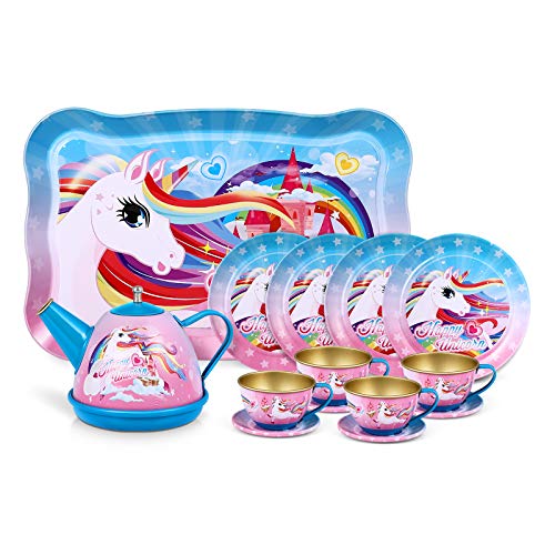 Kids Unicorn Tea Party Set With Carry Case