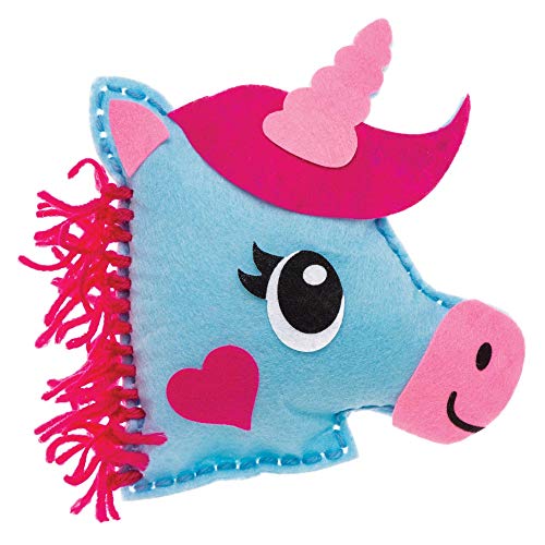 Baker Ross Unicorn Craft Cushion Sewing Kits (Gift Set - Pack of 2)