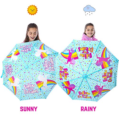 Unicorn Umbrella for Kids Colour Changing | GirlZone
