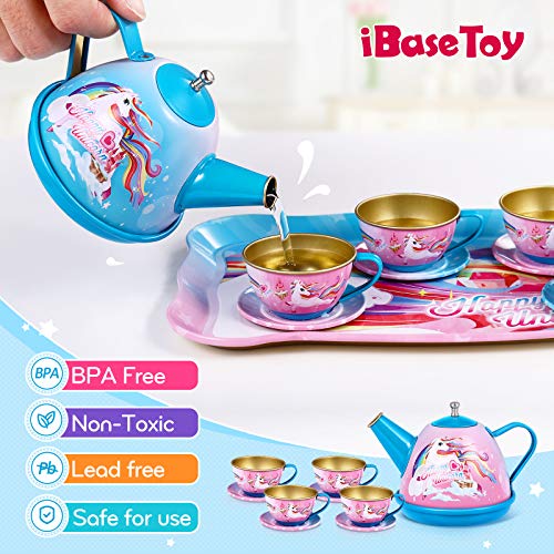 15 Pieces Unicorn & Castles Pretend Tea Party