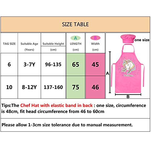 Pink Kids Unicorn Apron & Chefs Hat | Unicorn Gift Idea