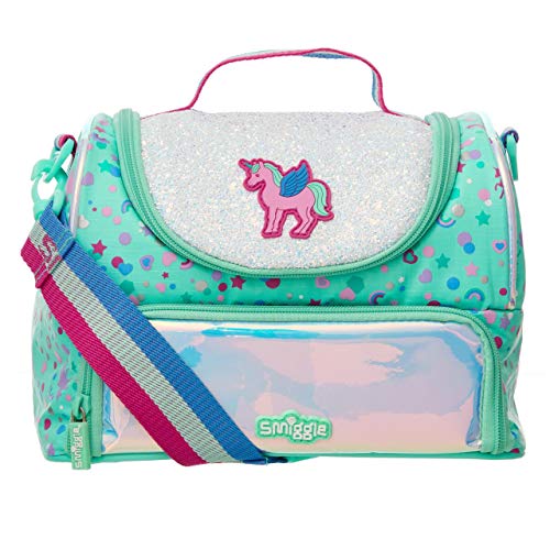 Smiggle Unicorn Print Double Decker Lunchbox for Girls & Boys