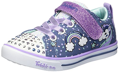 Girls Sparkle LITE-Unicorn Craze Sneaker | Denim | Skechers