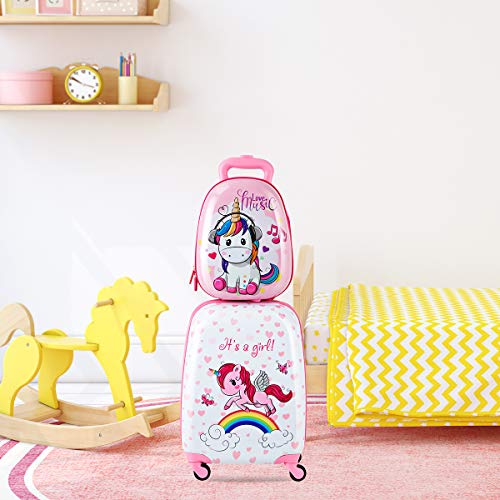 Pink Unicorn Suitcases | Set Of 2