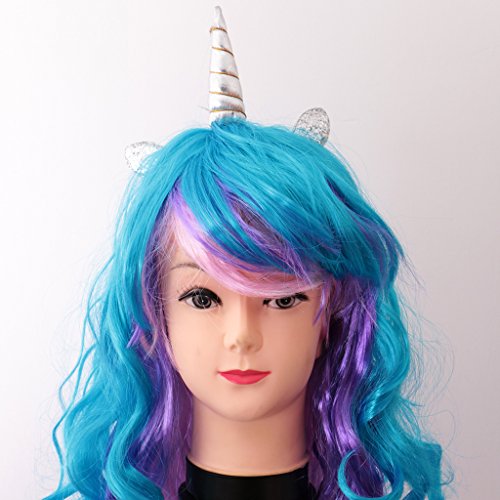Unicorn Wig With Horn And Ears | Purple and Pink for Women And Girls | Fancy Dress