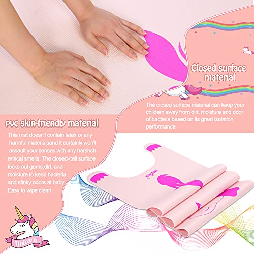 Kids Yoga Mat | Unicorn Design | Exercise Mat For Pilates & Yoga | Non Slip Fitness Mat