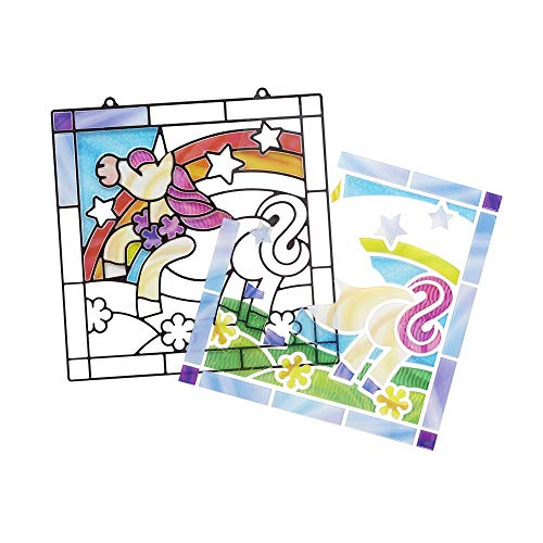 Melissa & Doug Unicorn Stained Glass Painting Set