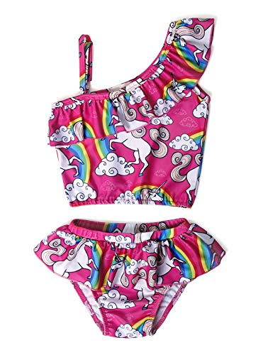 2 piece unicorn swimming costume girls