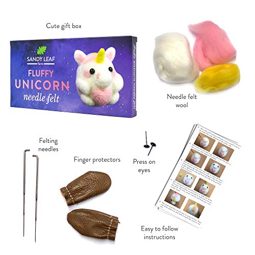 Beginners Fluffy Unicorn Kit Needle Felt 