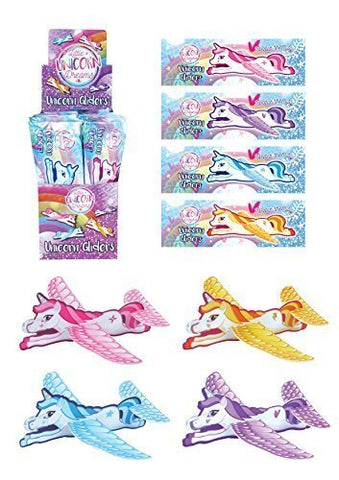 Unicorn Party Bag Fillers - Unicorn Aeroplane Gliders
