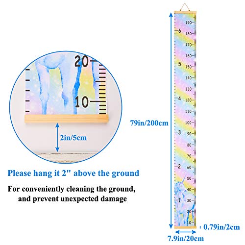 Unicorn Wall Hanging Decoration Height Chart