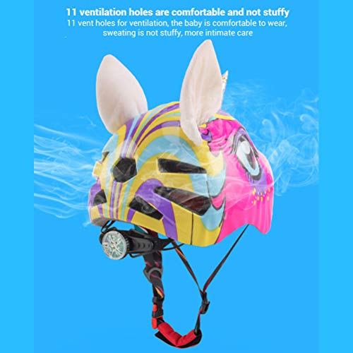 Unicorn 3D Bike Helmet For Kids | Pink | Rear Light | 2-6 Years Old 