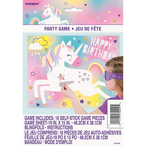 Pin the horn on the unicorn game set