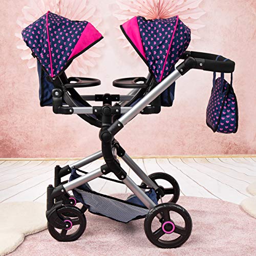 Dolls Accessories | Double Buggy | Stroller | Kids | Girls