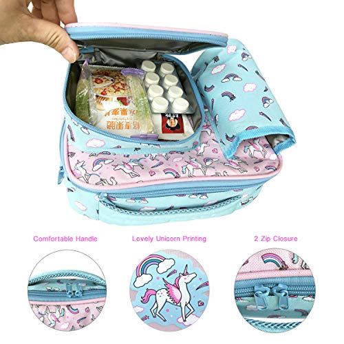 Unicorn Pink & Blue Lunchbox For Kids