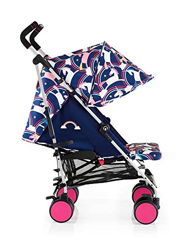 Cosatto super go baby pushchair push chair buggy pram easy to clean unicorn rainbow theme fold light