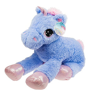 Large Unicorn Plush Soft Toy 80cm - Blue/Lilac