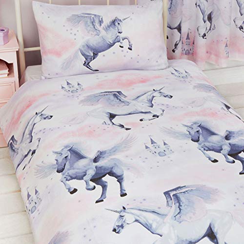 Unicorn Junior/Toddler/Cot Bed Duvet Cover And Pillowcase Set | 120 cm x 150cm