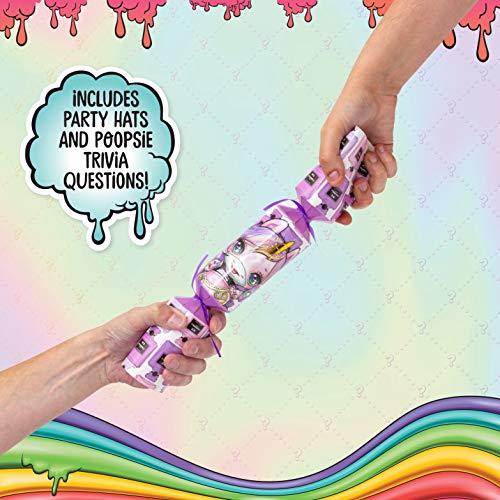 Poopsie Unicorn Slime Surprise | 6 x 12 Christmas Crackers | 6 Scented Fizzing Bath Bombs