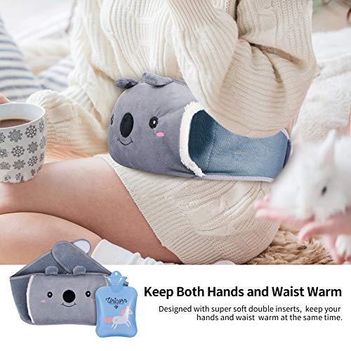 Unicorn Hot Water Bottle Grey Cover