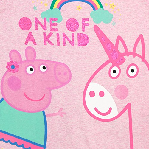 Peppa Pig Girls Peppa Pig and Unicorn T-Shirt 110 Pink