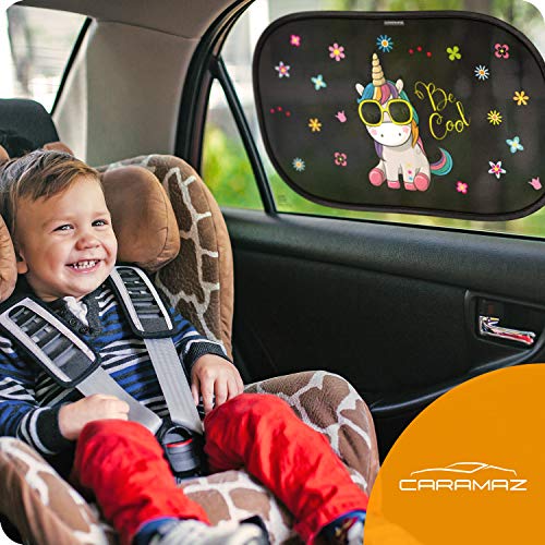 Car Sun Shade for Baby UNICORN - Extra Dark 51x31cm for Full UV Protection Car Window