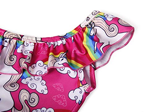 Unicorn Swimming Costume for Girls Pink 2 Piece Kids