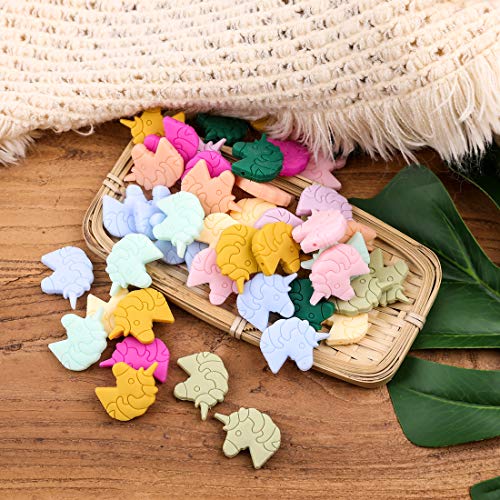 Unicorn Series DIY Silicone Beads Teether Accessories 10pc