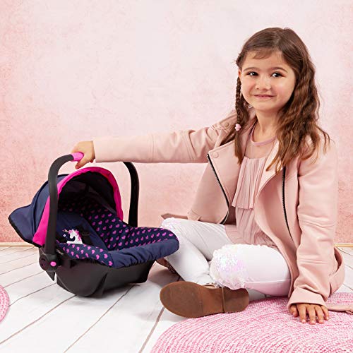 Unicorn Dolls Car Seat | Accessory | Blue & Pink