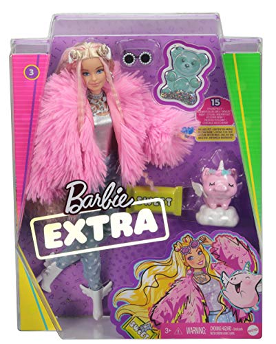 Barbie Extra Doll | With Unicorn Pig Toy 