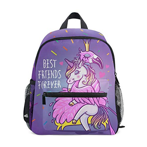 Unicorn purple backpack flamingo