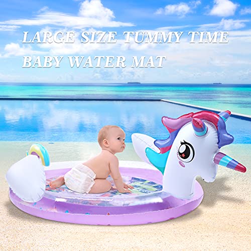 Babies Unicorn Tummy Time Water Mat | Purple