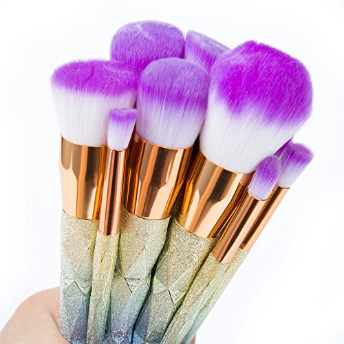 Unicorn Diamond Handled Make Up Brush Set