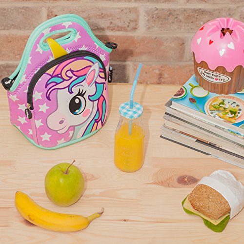 Kids Unicorn Lunch Box Pink Stars
