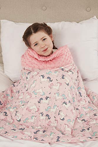 Unicorn Pink Weighted Minky Anxiety Blanket 