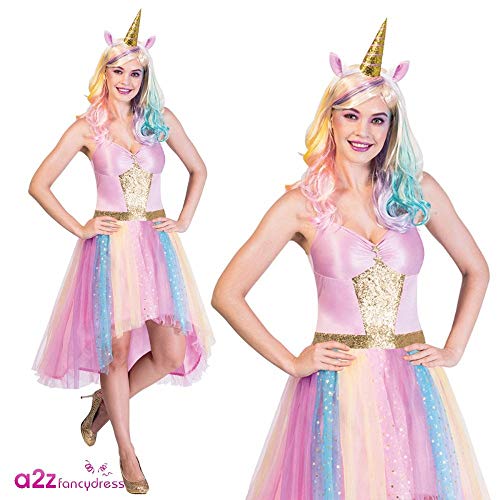 Adults Unicorn Dress Fancy Dress Costume