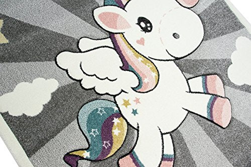 Unicorn Rainbow & Stars Rug 80 x 150cm