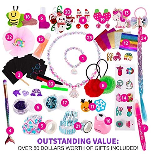 24 Unicorn & Mermaid Gifts & Accessories Advent Calendar