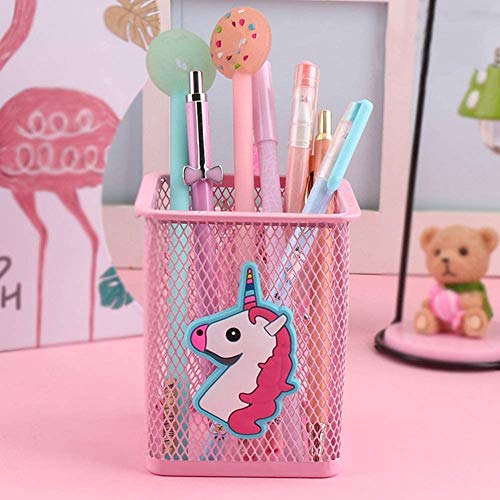 Metal Pink Unicorn Pen Pot | Organiser 