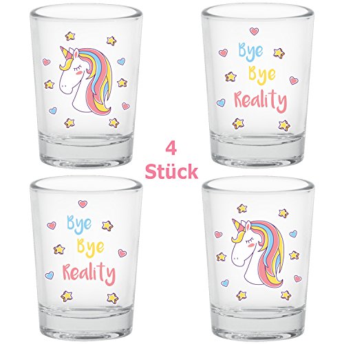 4 Pack Unicorn Shot Glasses