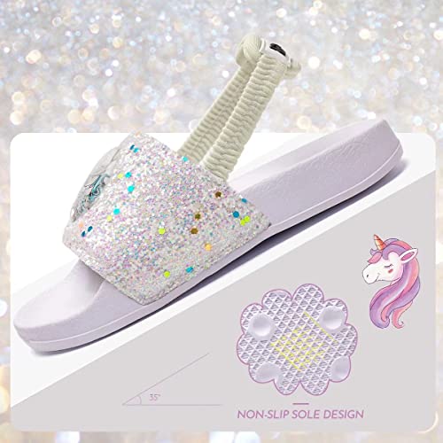 Unicorn Sliders For Girls | Sequined
