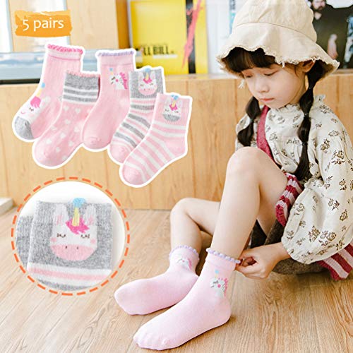 5 Pack Unicorn Socks For Girls