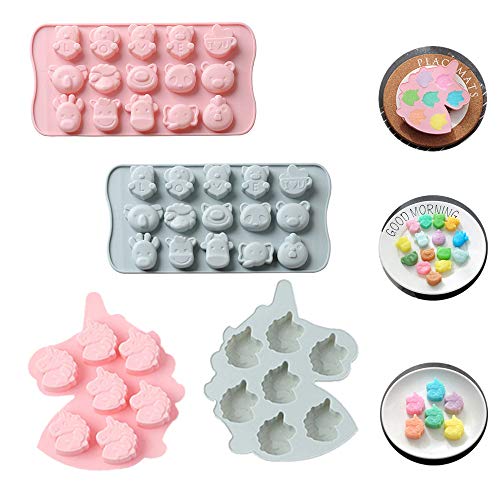 4 Pieces Unicorn Silicone Fondant Mould | Cake Decorating, Chocolate, Sugar Craft 