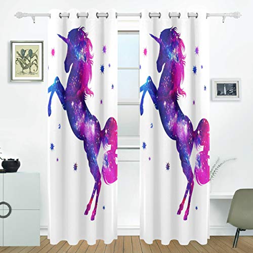 Home Decoration Unicorn Star Blackout Curtains