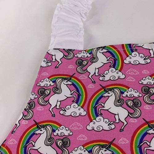 Unicorn Rainbow Kids Apron Pink