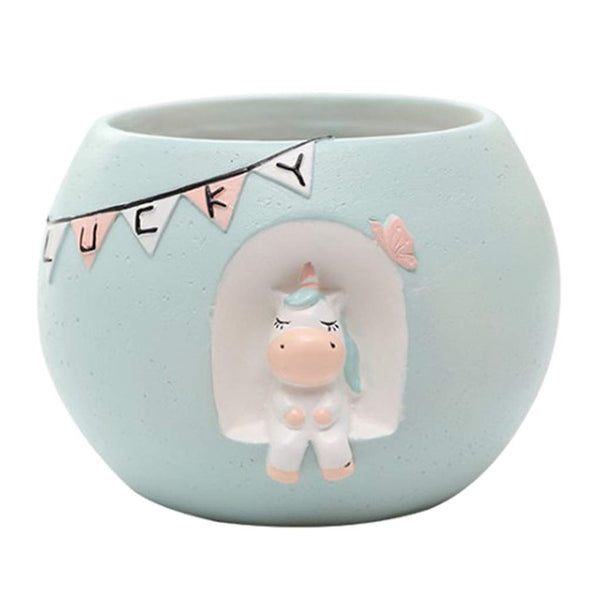 Unicorn plant pot for indoor use