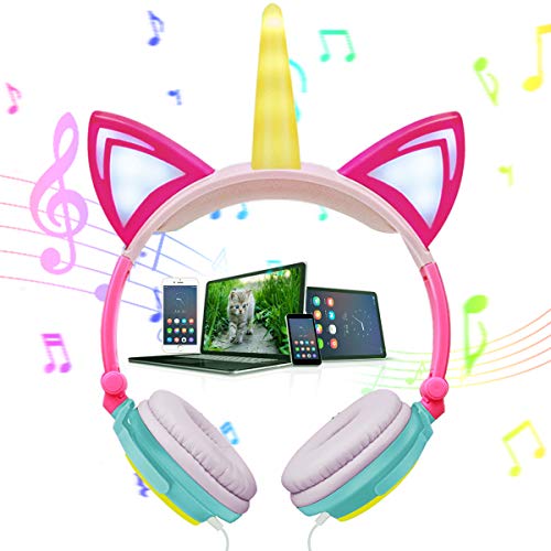 Kids Unicorn Headphones Pink 