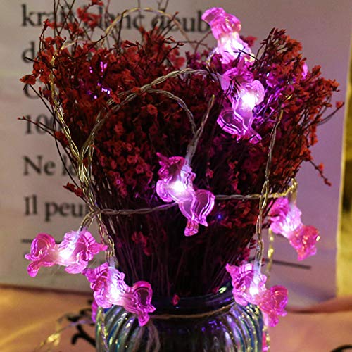 Pink Unicorn String Fairy LightsNight Light Decoration for Wedding Party Bedroom Birthday (Warm White, 3m 20 LEDs)